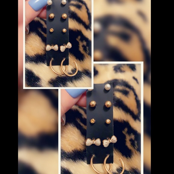 NEW 💗 Stackable Cute Layering earrings set - Picture 1 of 2